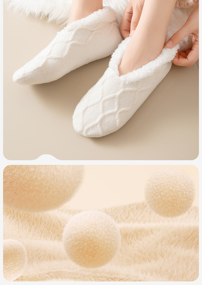 Chaussons courts et chauds en coton pour l'hiver