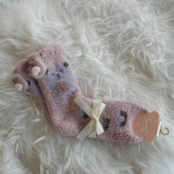 Chaussettes Wizy en polaire corail
