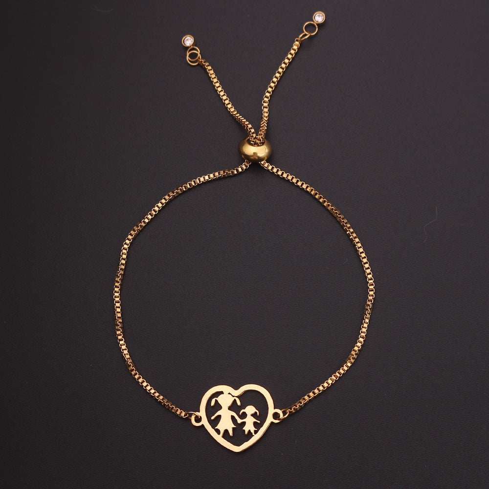 Bracelet en acier inoxydable avec différents pendentifs