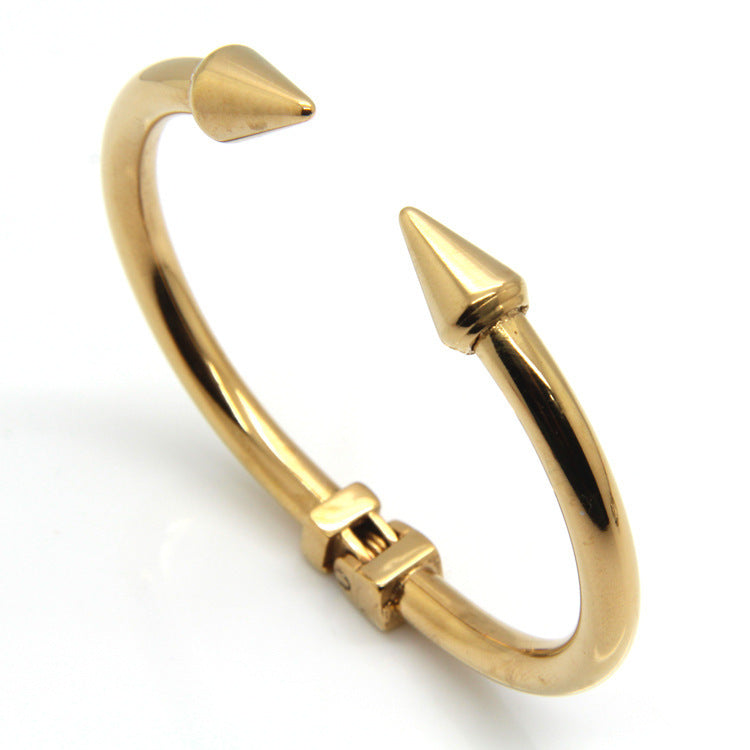Stainless steel nail bracelet