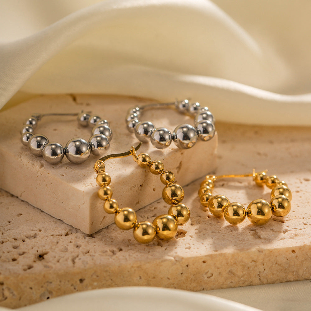 Boucles d'oreilles pendantes en acier inoxydable