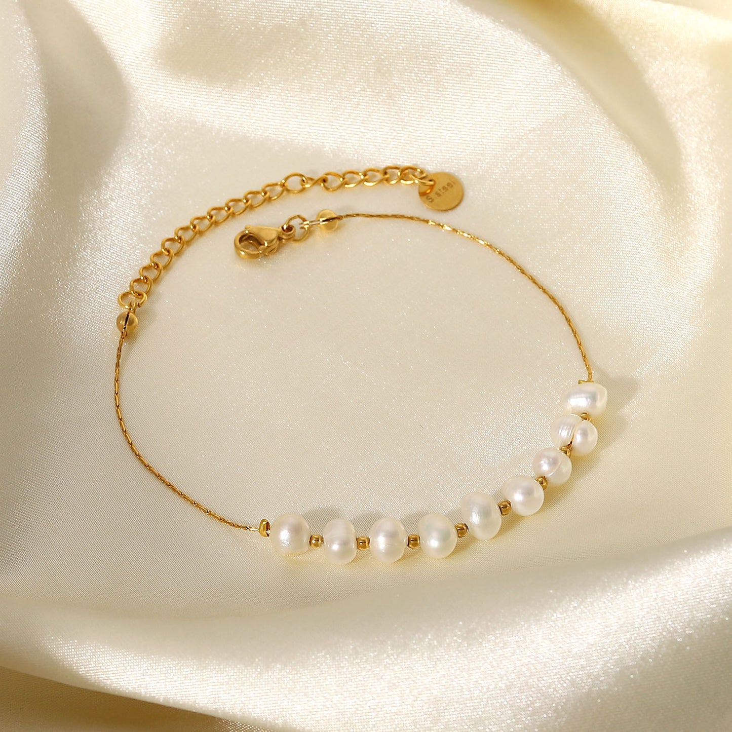 Natural Freshwater Pearl Stainless Steel Bracelet