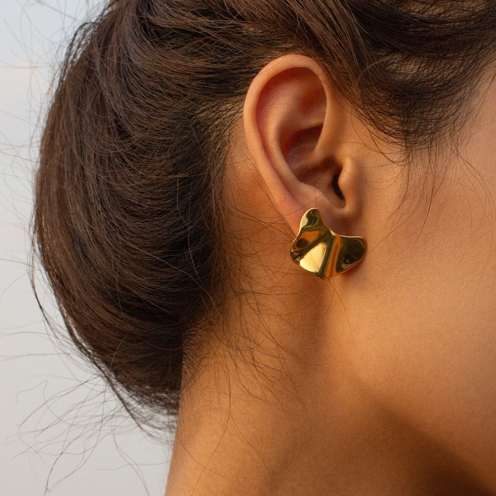Boucles d'oreilles en acier inoxydable, titane, or