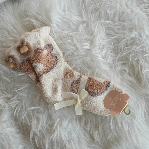 Chaussettes Wizy en polaire corail