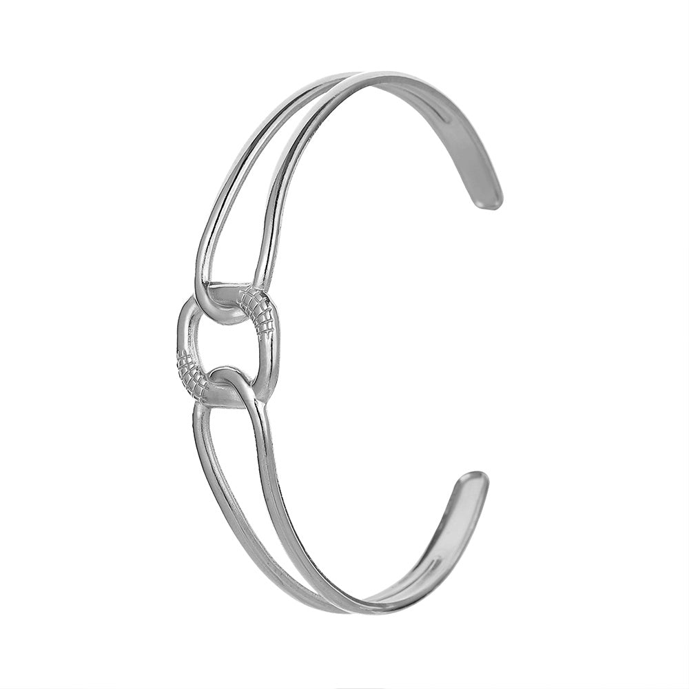 Stainless Steel Square Interlaced Line Bracelet