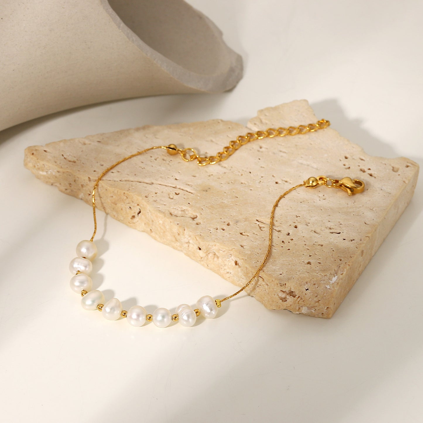 Natural Freshwater Pearl Stainless Steel Bracelet