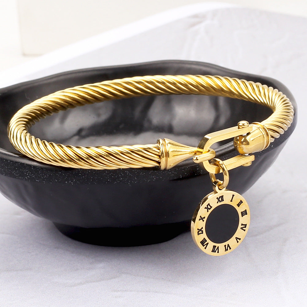 Horseshoe Buckle Stainless Steel Bracelet
