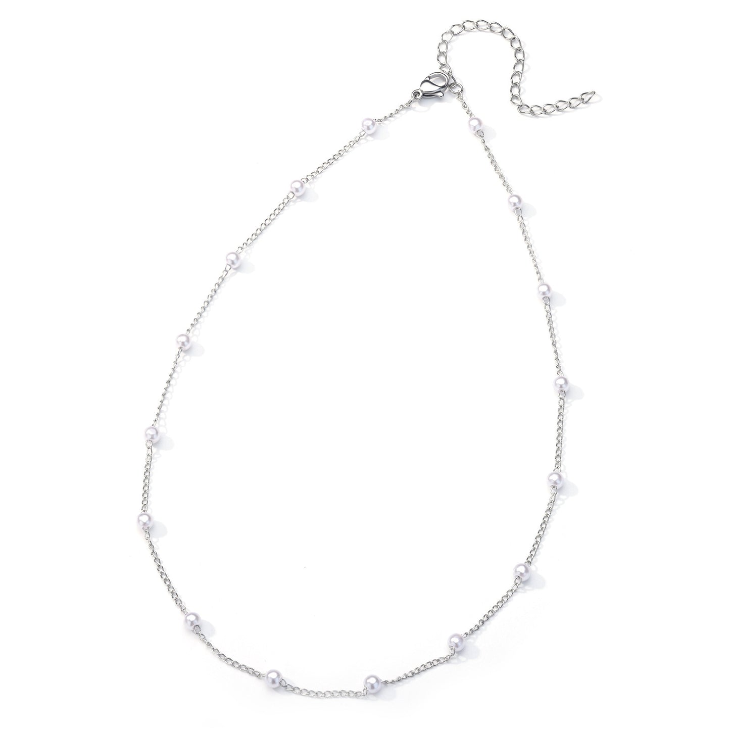 Collier pour femme en acier inoxydable plaqué or 18 carats, chaîne serpent ronde à perles minimaliste, style européen et américain