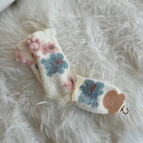 Chaussettes Wizy en polaire corail