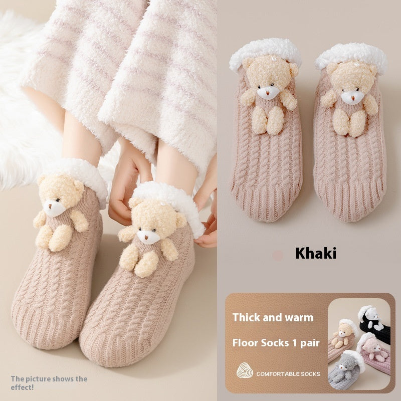Chaussettes Mika rembourrées et chaudes, en laine d'agneau