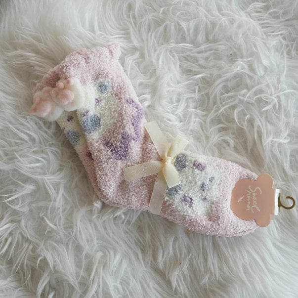 Chaussettes Wizy en polaire corail