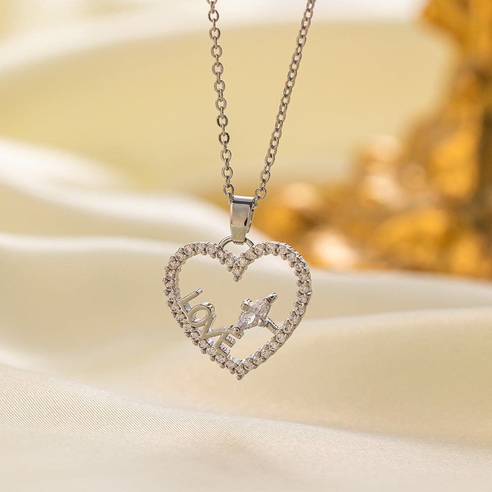 Collier en acier inoxydable pour femme, pendentif en or plaqué cuivre, chaîne de clavicule, cadeau pour mère et petite amie
