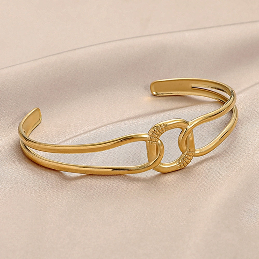 Stainless Steel Square Interlaced Line Bracelet