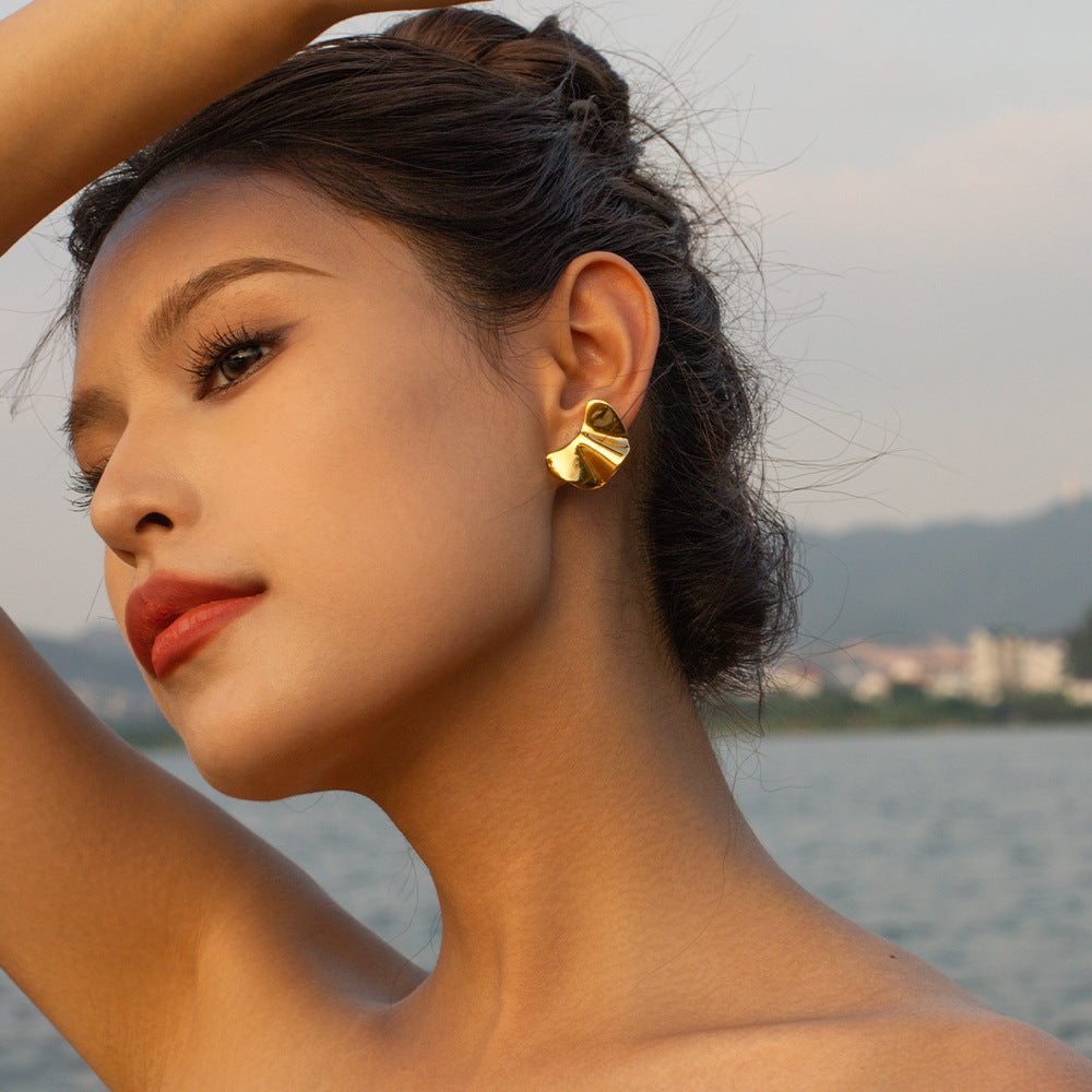Boucles d'oreilles en acier inoxydable, titane, or