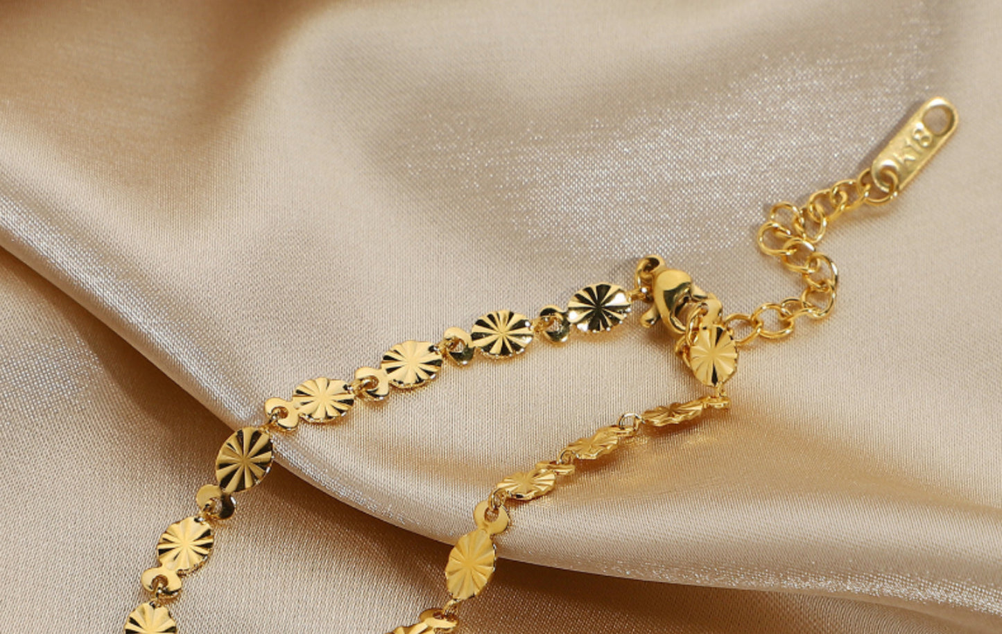 Handmade Flower Chain Bracelet Oval Petal Stainless Steel Bracelet Bracelet Ornament