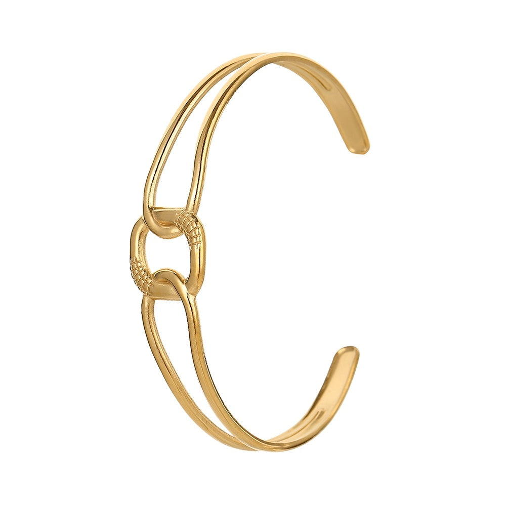 Stainless Steel Square Interlaced Line Bracelet