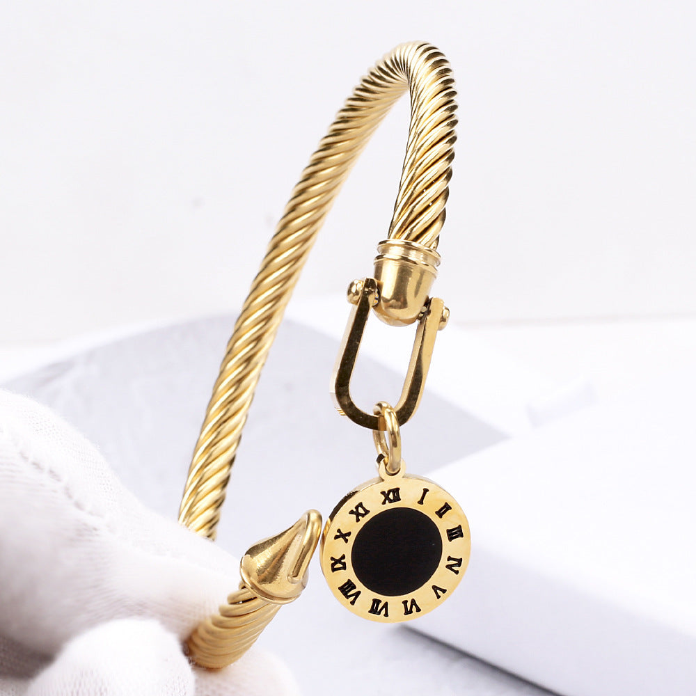 Horseshoe Buckle Stainless Steel Bracelet