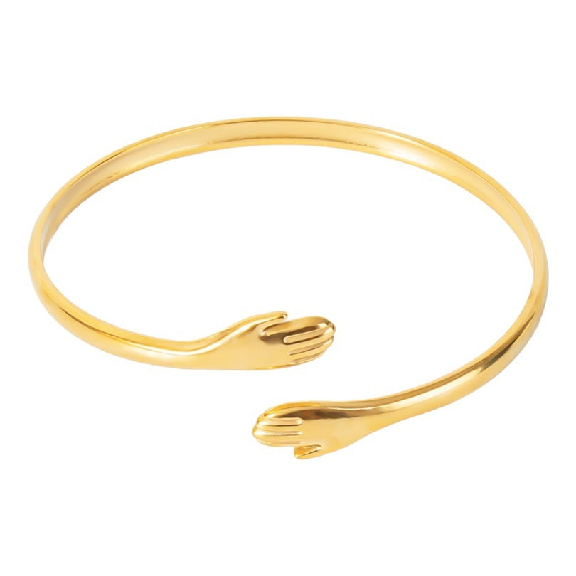 Titanium Steel C- Shaped Bracelet Snake-shaped Adjustable Stainless Steel Bracelet