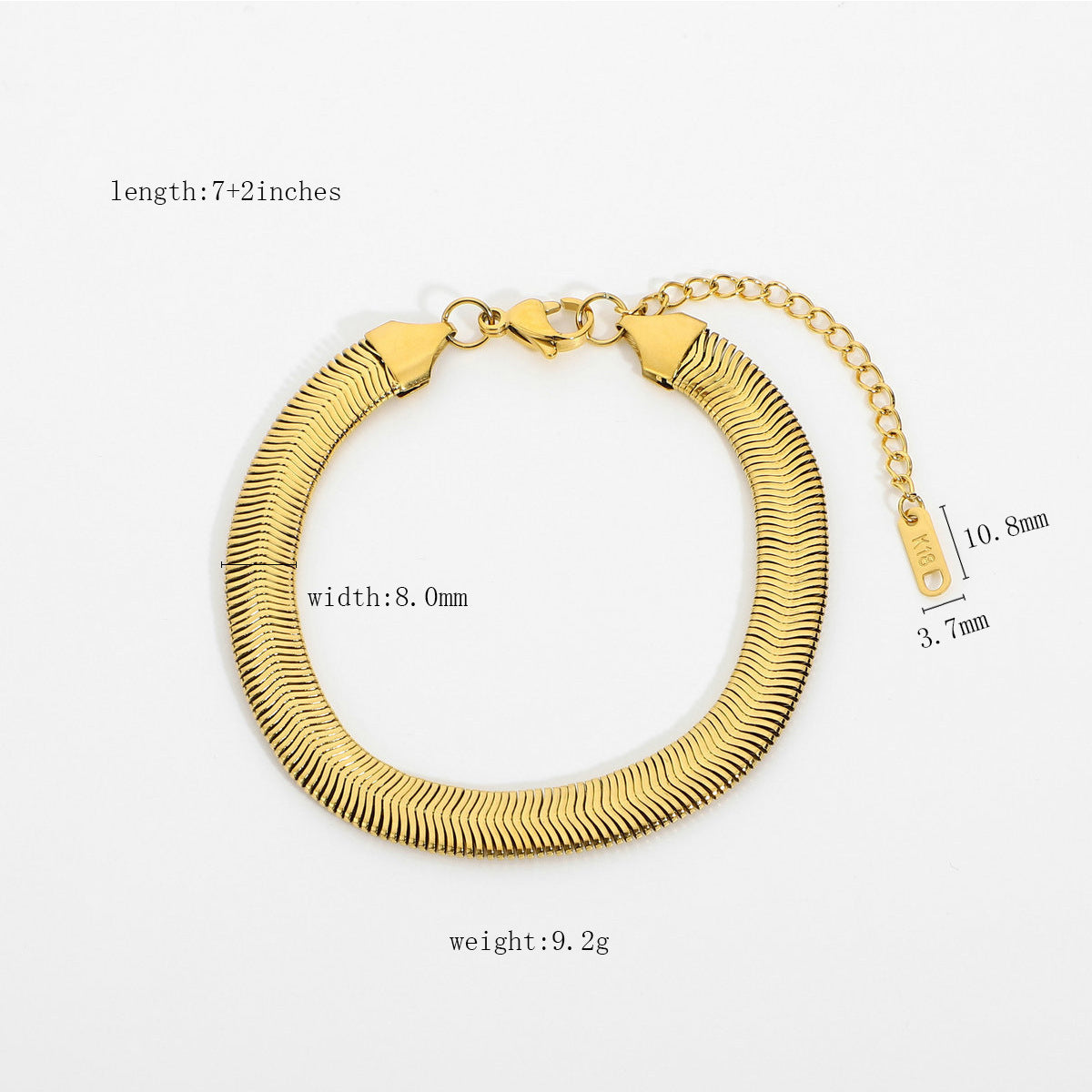 Women's Stainless Steel Gold Pearl Bracelet