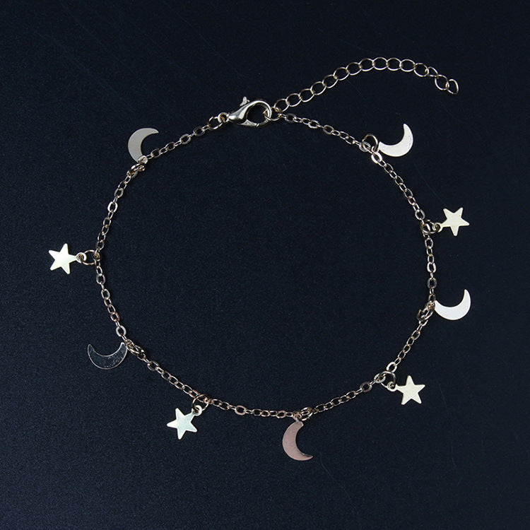 Bracelet étoile lune en acier inoxydable