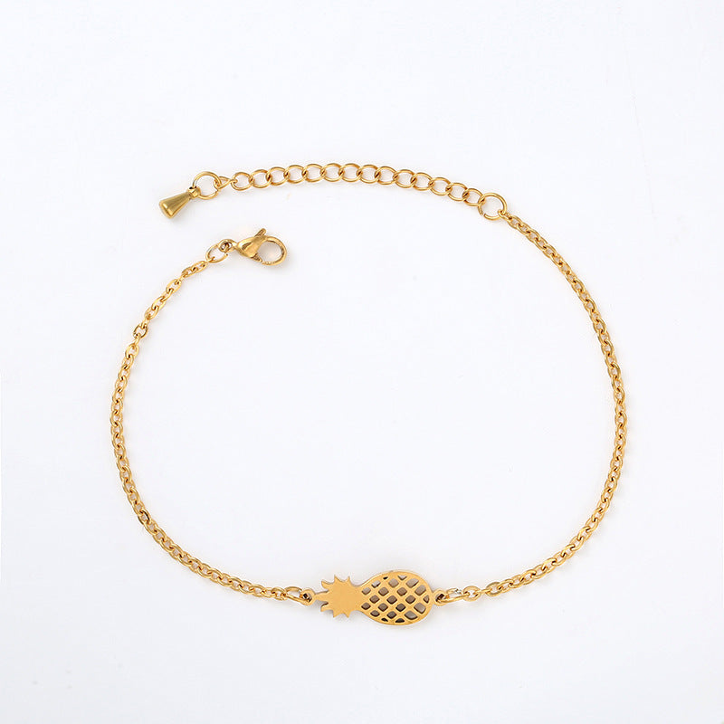 Stainless steel pineapple bracelet