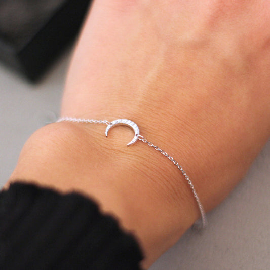 Bracelet chaîne lune en acier inoxydable