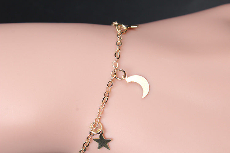 Bracelet étoile lune en acier inoxydable