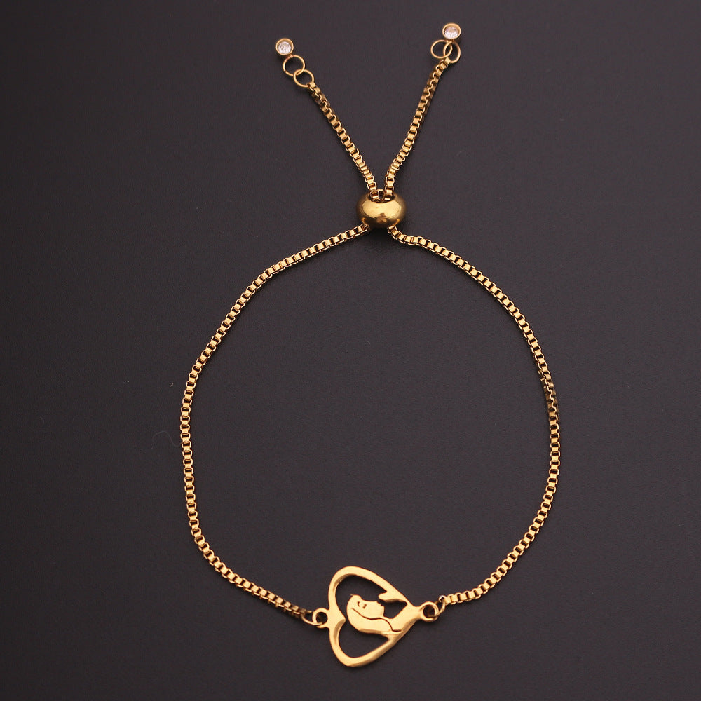 Bracelet en acier inoxydable avec différents pendentifs