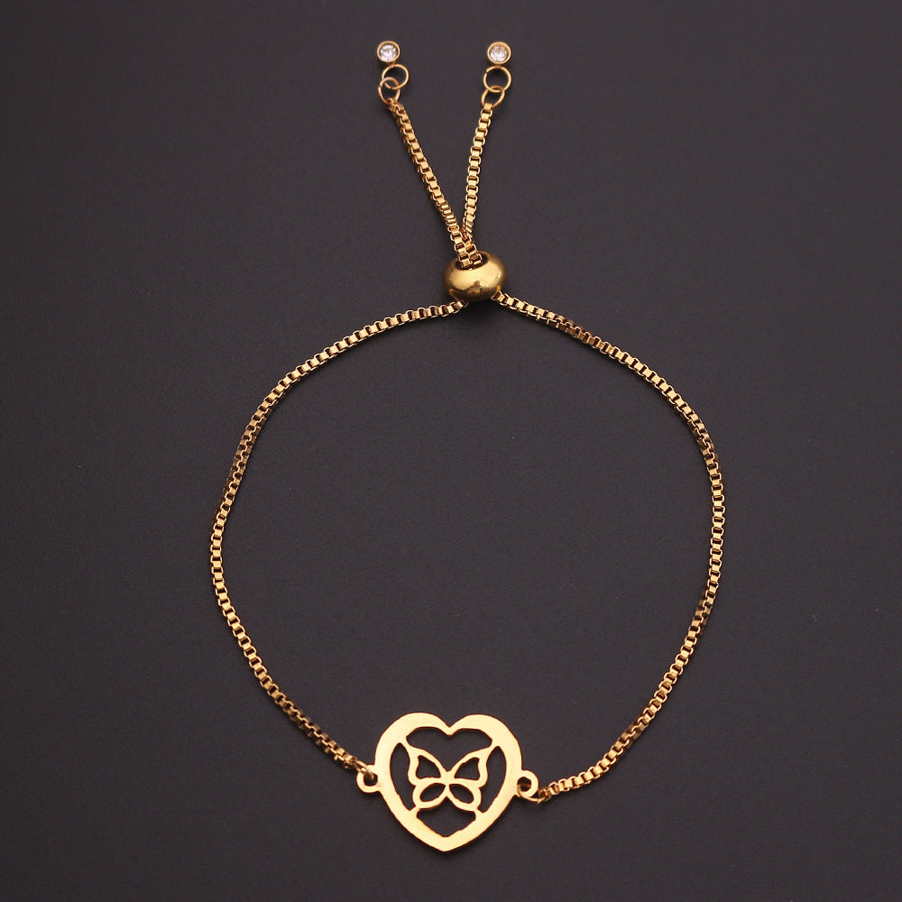 Bracelet en acier inoxydable avec différents pendentifs