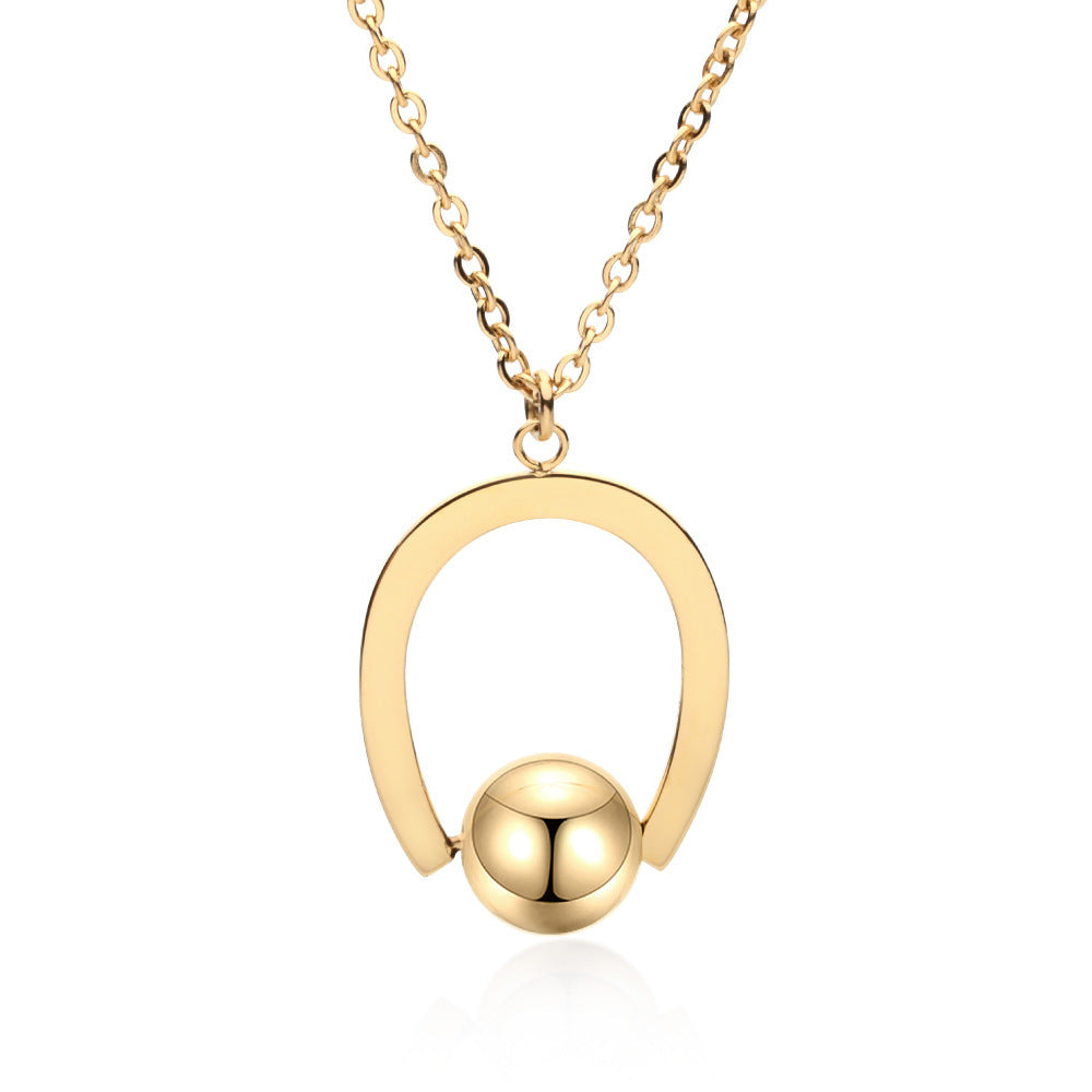 Collier de Saint-Valentin avec chaîne à billes en acier inoxydable