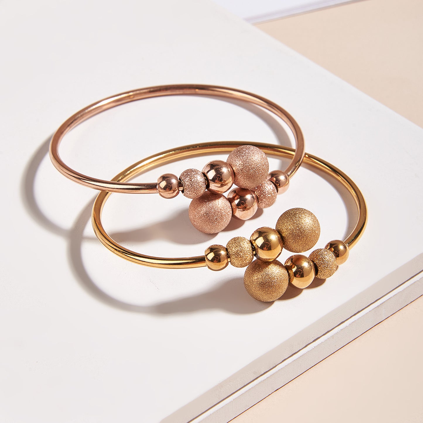 Bracelet à perles en acier inoxydable