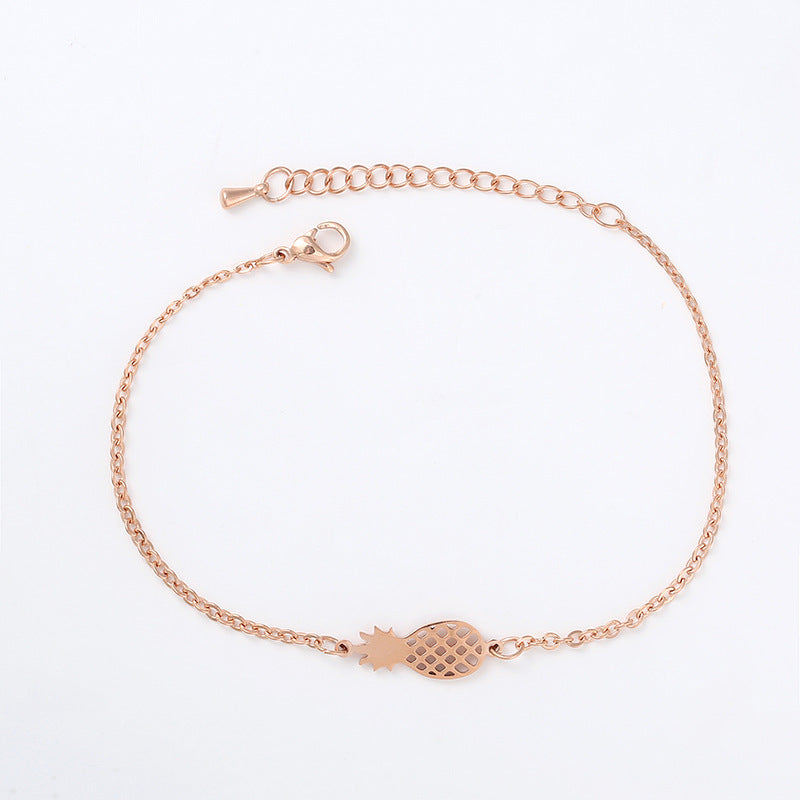 Stainless steel pineapple bracelet