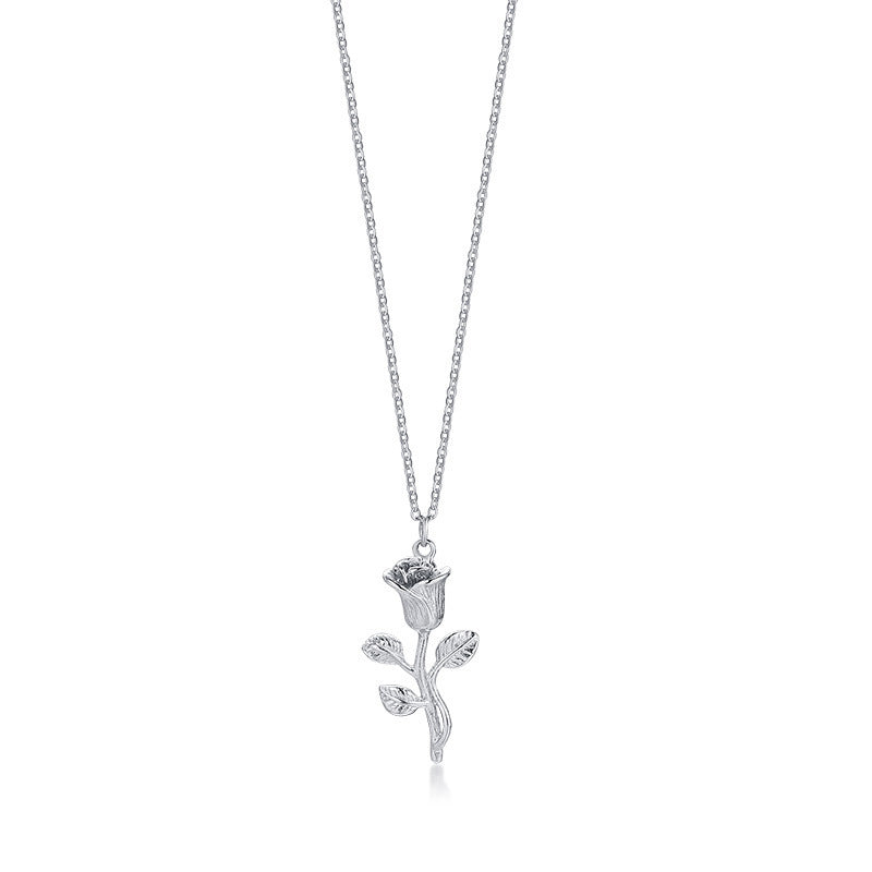 Collier en acier inoxydable avec pendentif croix en or et roses pour homme, bijou tendance, chaîne