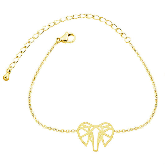 Ladies stainless steel elephant bracelet