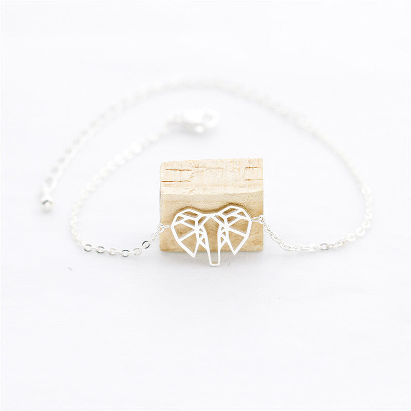 Ladies stainless steel elephant bracelet