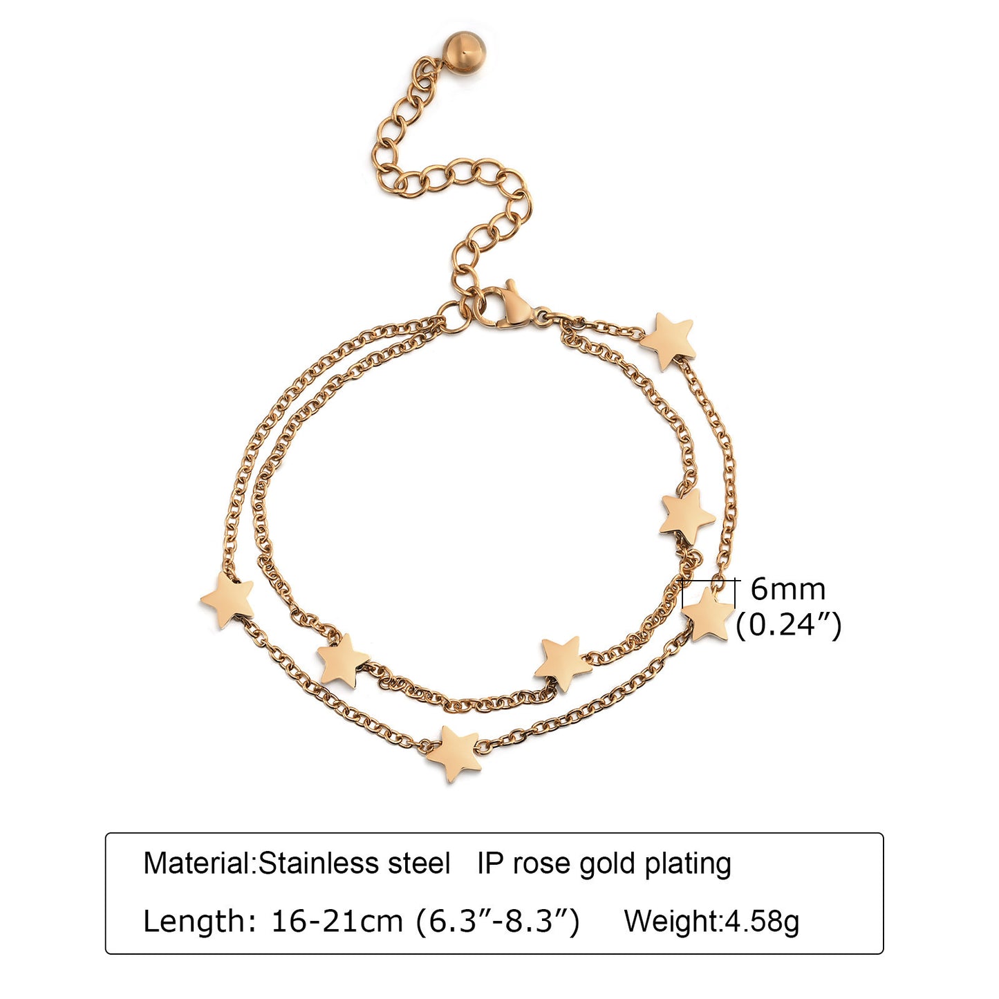 Stainless Steel XINGX Double-layer Bracelet