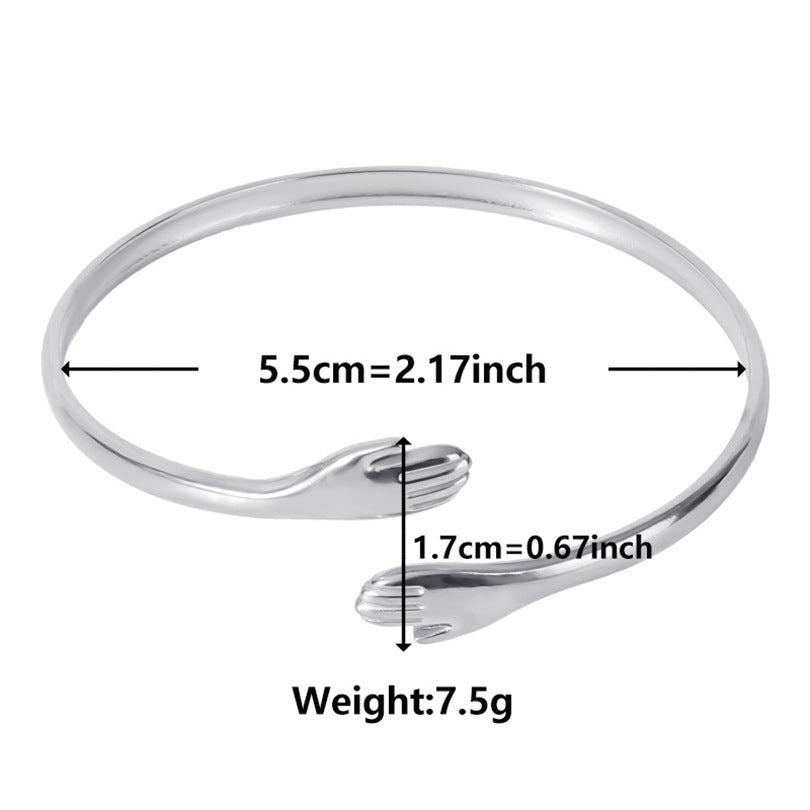 Titanium Steel C- Shaped Bracelet Snake-shaped Adjustable Stainless Steel Bracelet