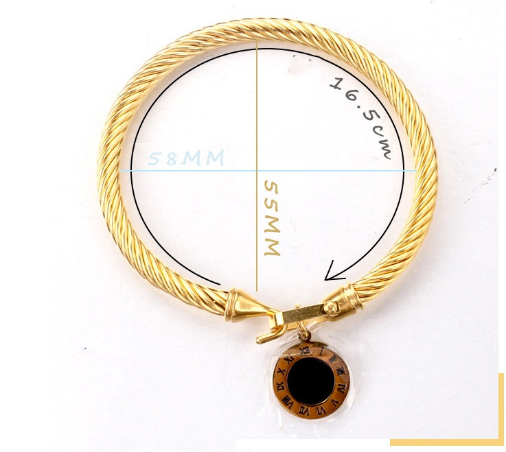 Horseshoe Buckle Stainless Steel Bracelet