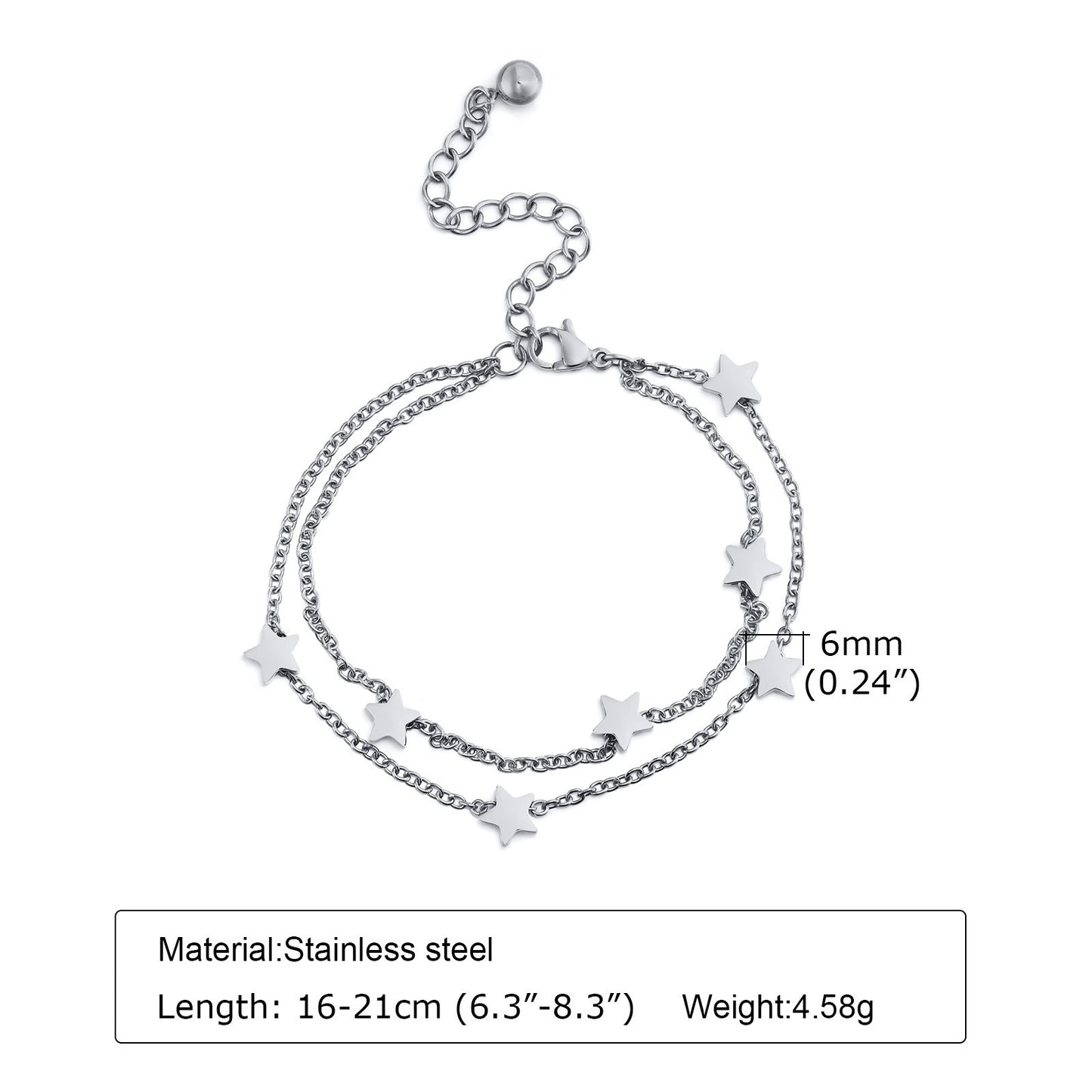 Stainless Steel XINGX Double-layer Bracelet