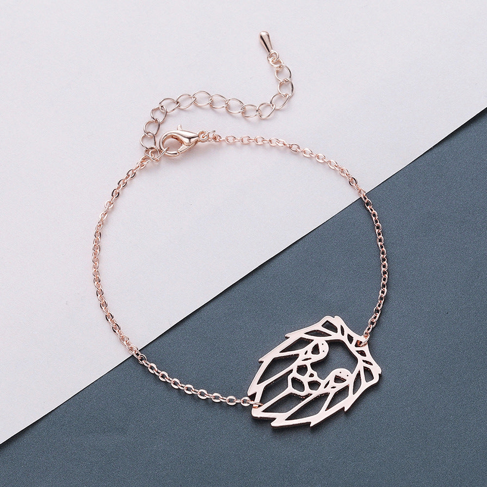 Stainless steel pendant lion bracelet