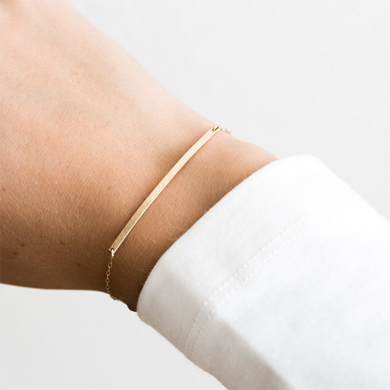 Bracelet en acier inoxydable avec 8 mots