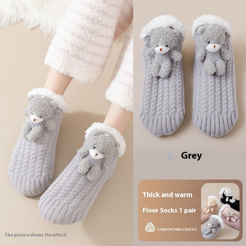 Chaussettes Mika rembourrées et chaudes, en laine d'agneau