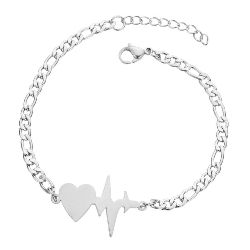 Bracelet ECG en acier inoxydable pour femme