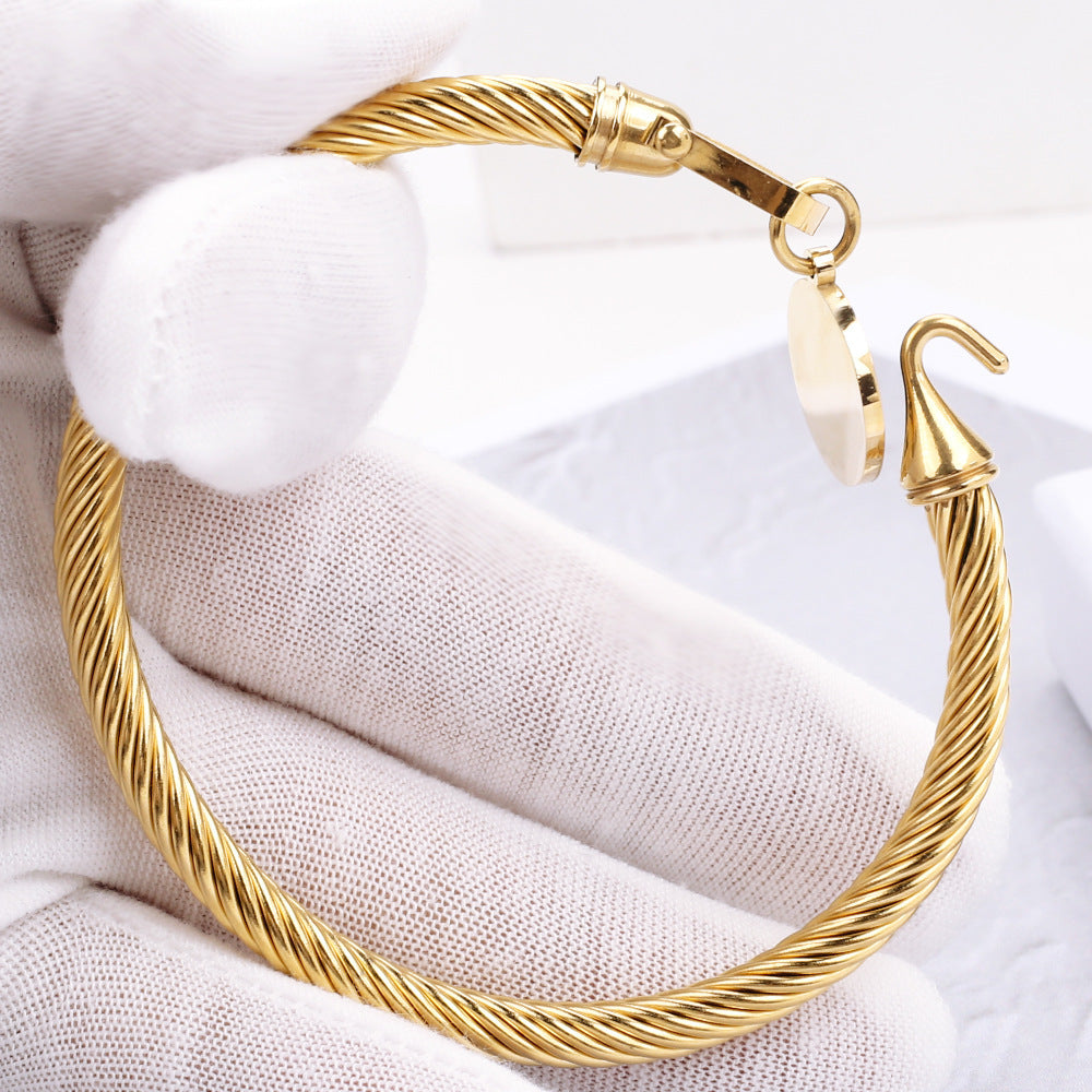 Horseshoe Buckle Stainless Steel Bracelet