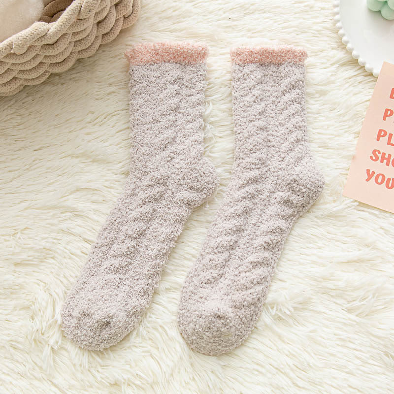 Chaussettes Mugy - épaisses en polaire corail