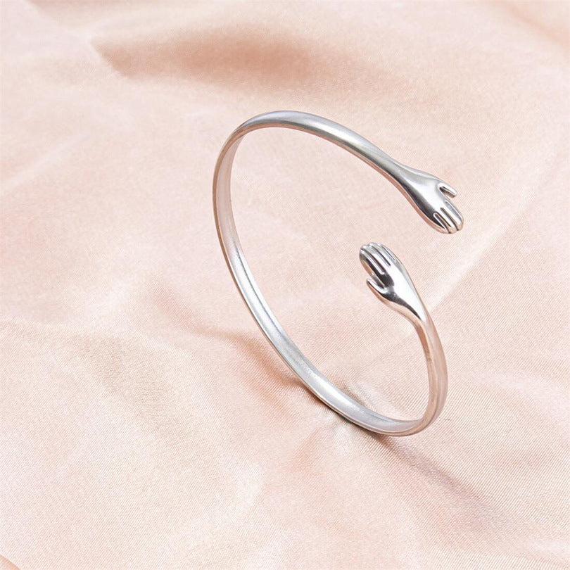 Titanium Steel C- Shaped Bracelet Snake-shaped Adjustable Stainless Steel Bracelet
