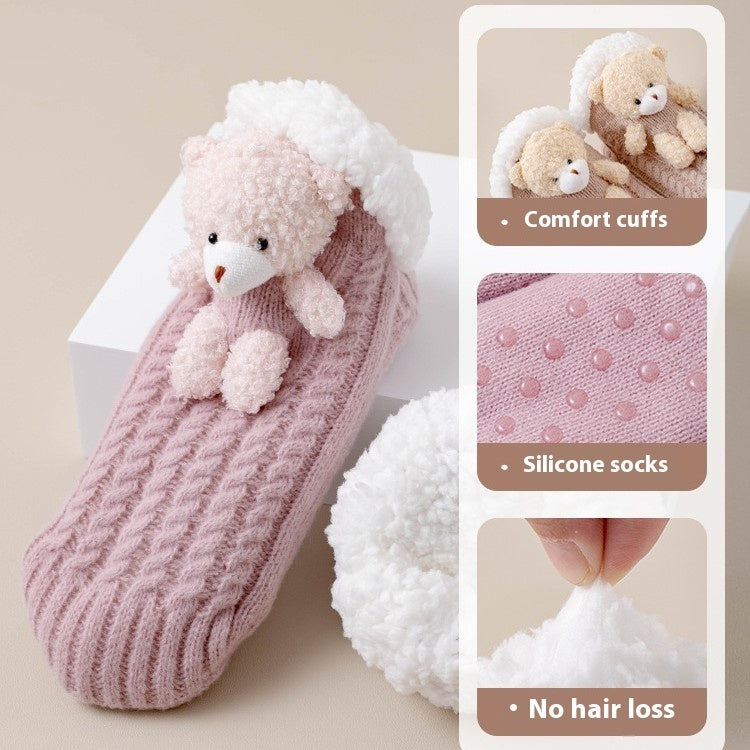 Chaussettes Mika rembourrées et chaudes, en laine d'agneau