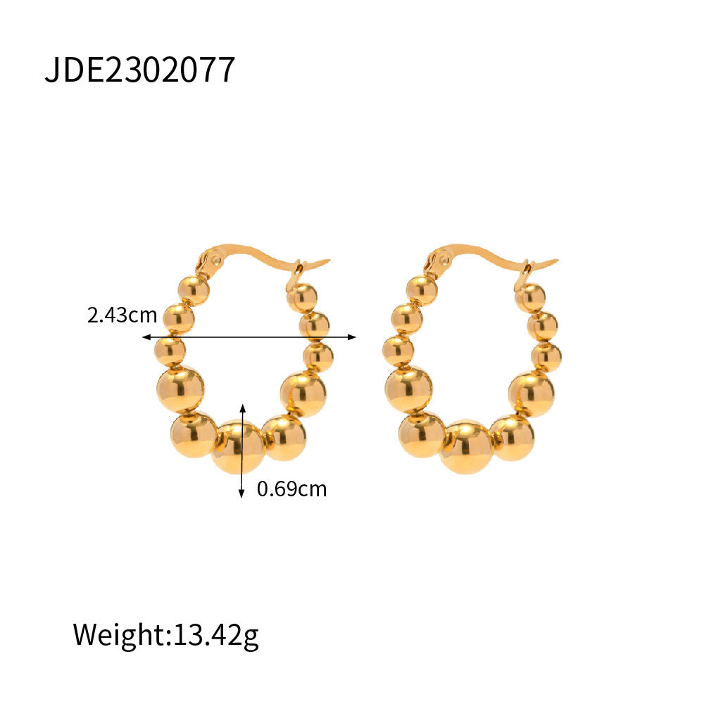 Boucles d'oreilles pendantes en acier inoxydable