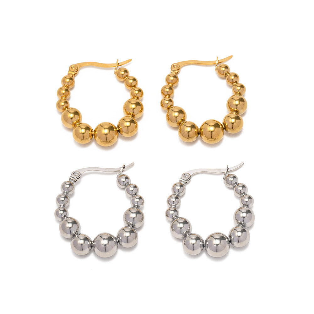 Boucles d'oreilles pendantes en acier inoxydable