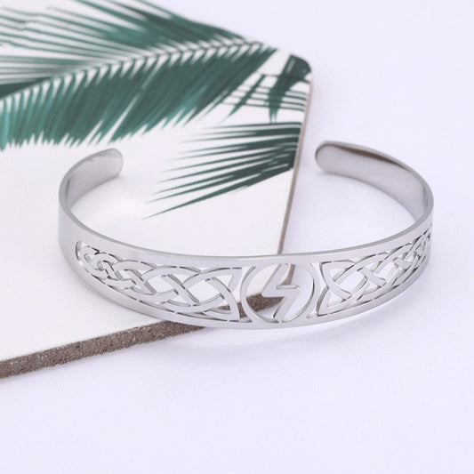 Bracelet ouvert en acier inoxydable galvanisé